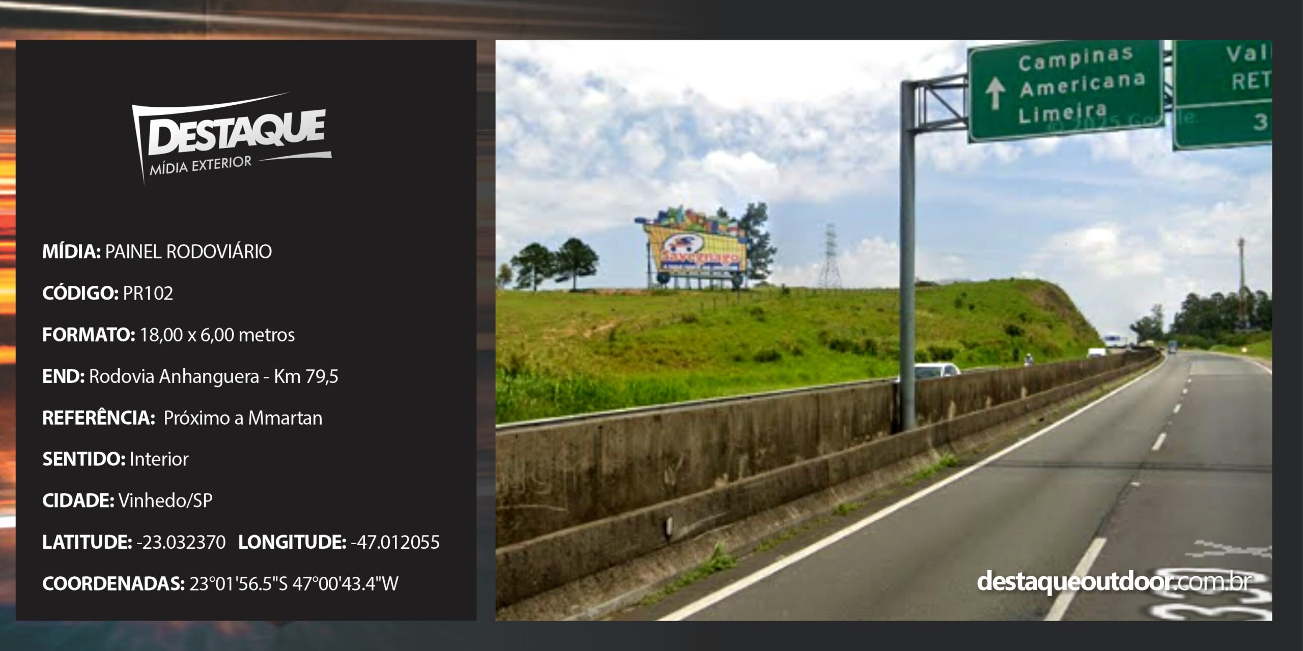 Cód. PR102 - Painel Rodoviário - 18x6m