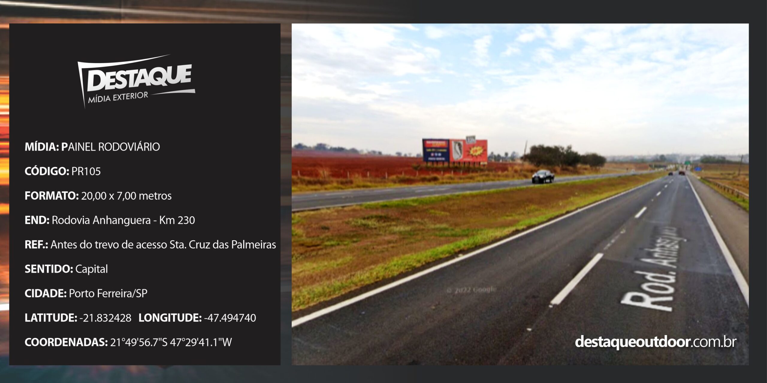 Cód. PR105 - Painel Rodoviário - 20x7m