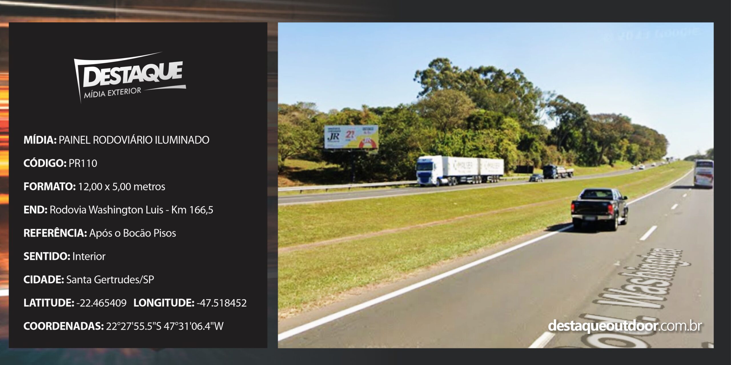 Cód. PR110 - Painel Rodoviário - 12x5m