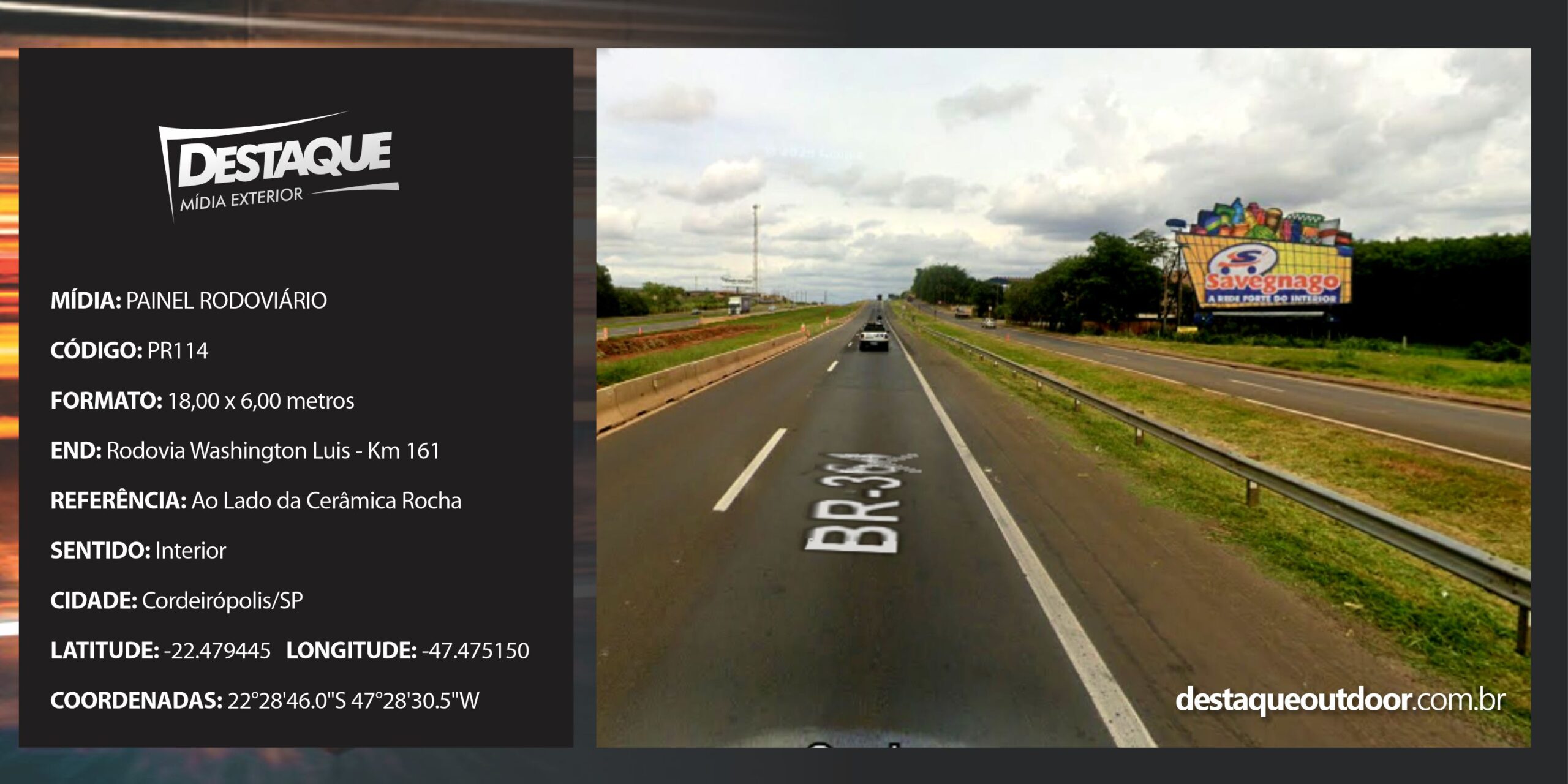 Cód. PR114 - Painel Rodoviário - 18x6m