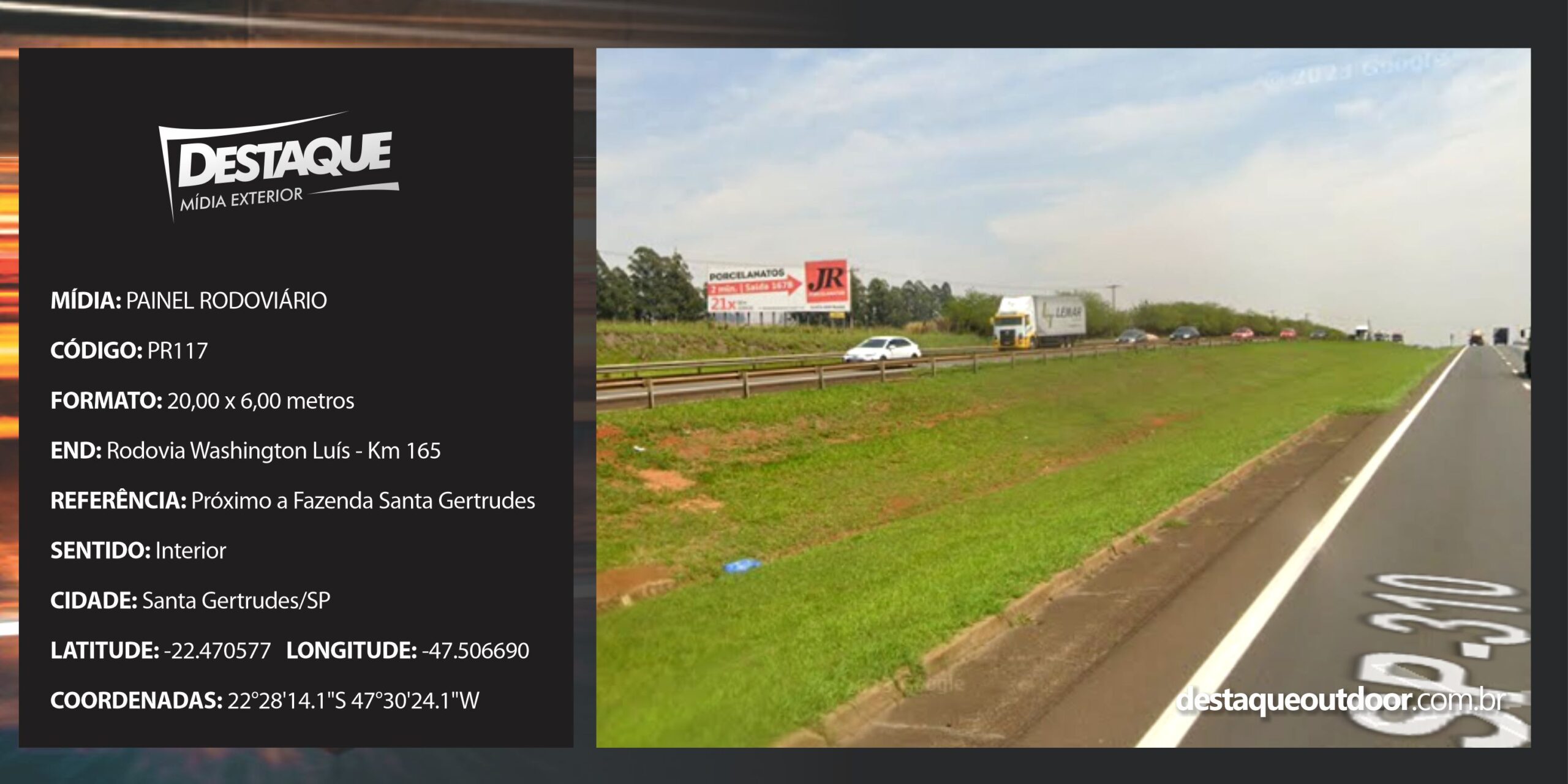 Cód. PR117 - Painel Rodoviário - 20x6m
