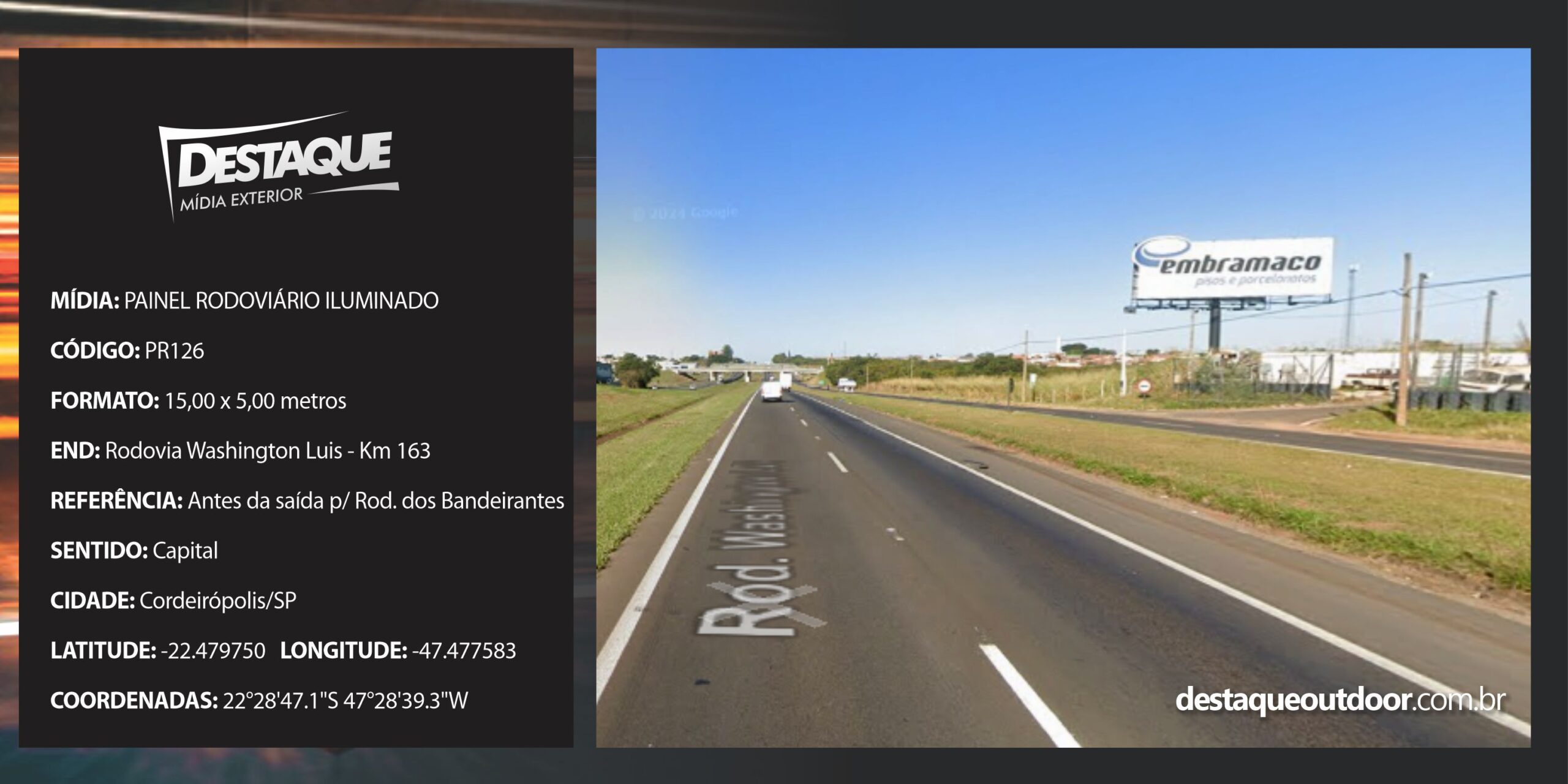 Cód. PR126 - Painel Rodoviário - 15x5m