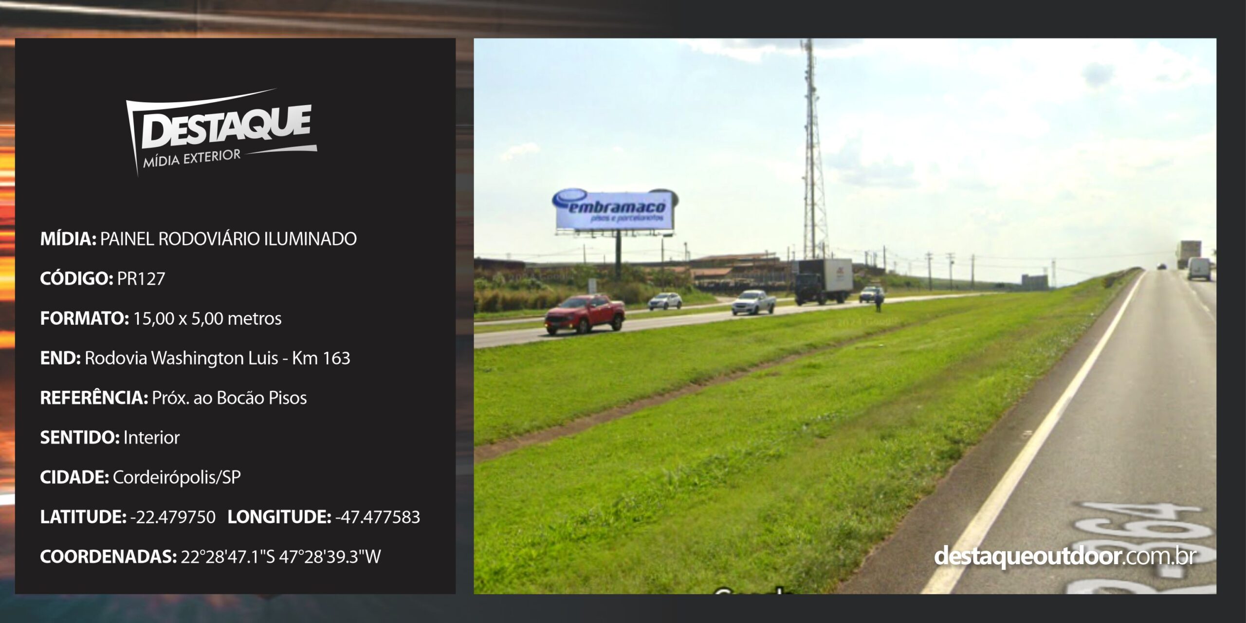 Cód. PR127 - Painel Rodoviário - 15x5m