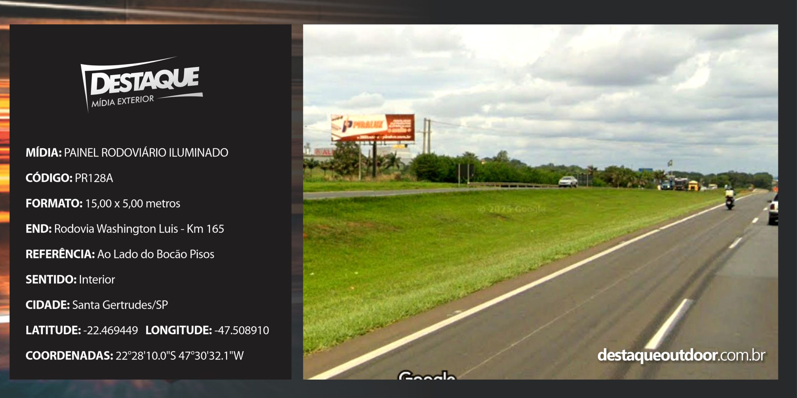 Cód. PR128A - Painel Rodoviário - 15x5m