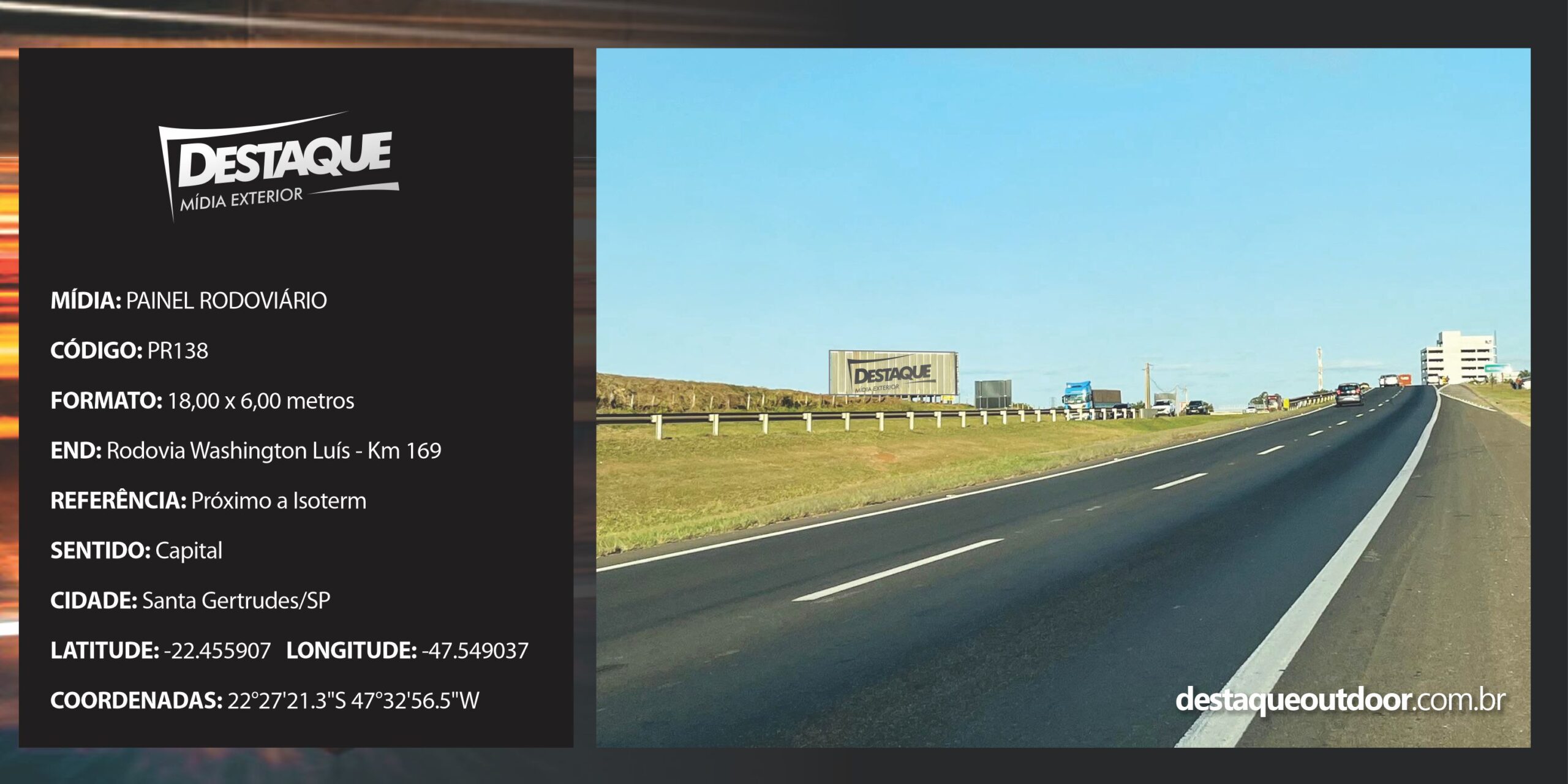 Cód. PR138 - Painel Rodoviário - 18x6m