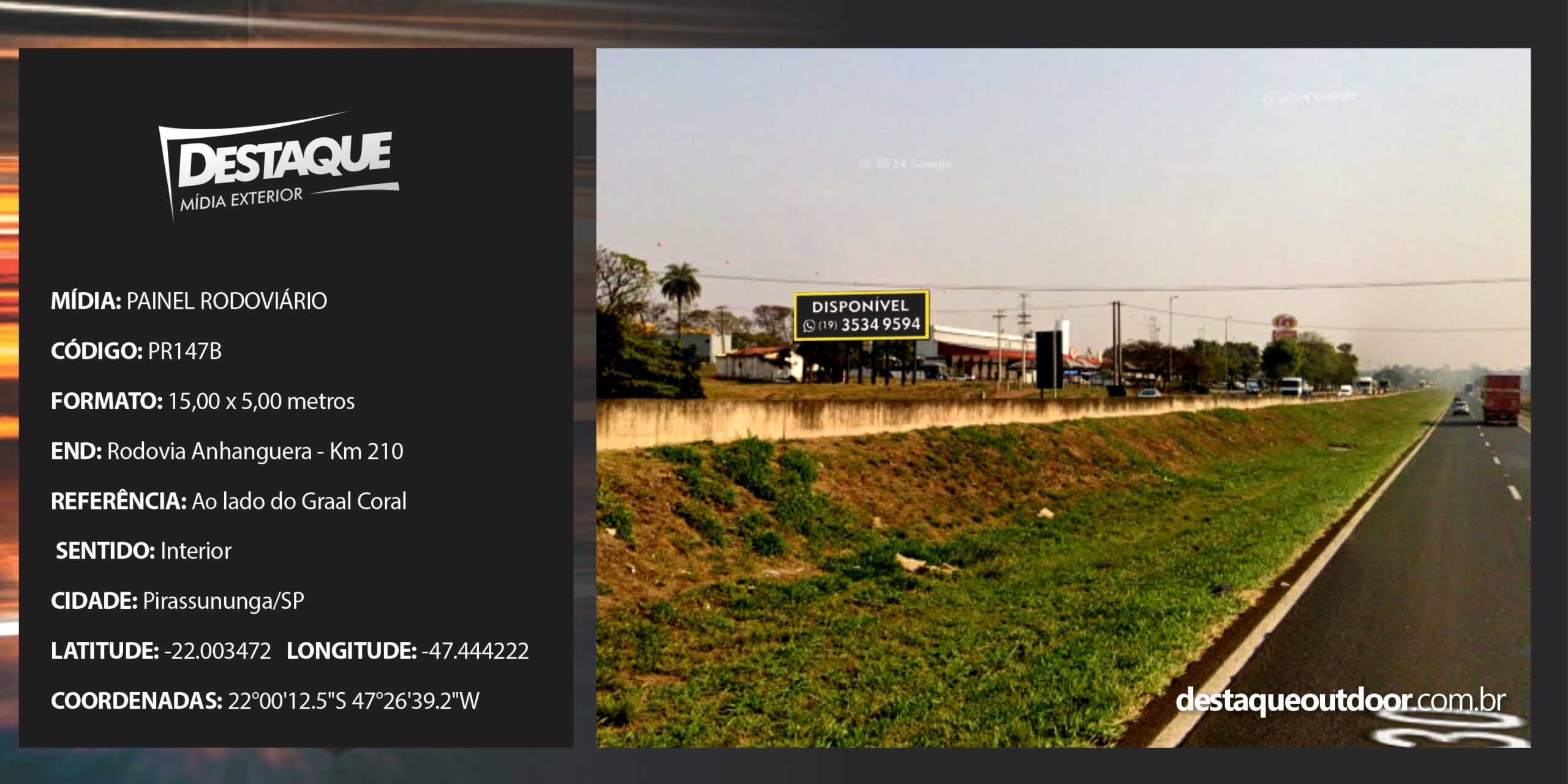 Cód. PR147B - Painel Rodoviário -15x5m