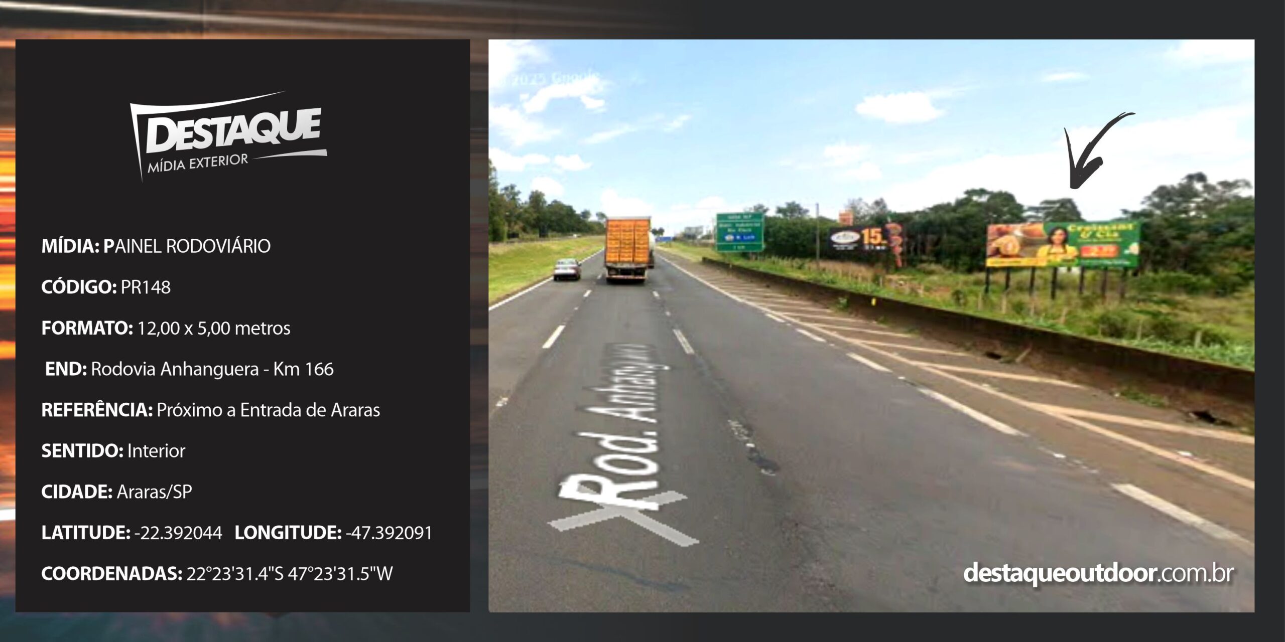 Cód. PR148 - Painel Rodoviário -12x5m