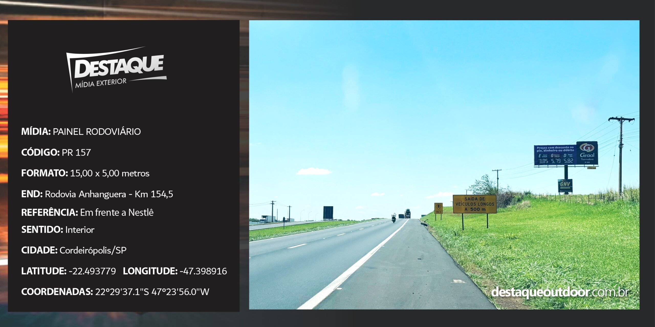 Cód. PR157 - Painel Rodoviário -15x5m