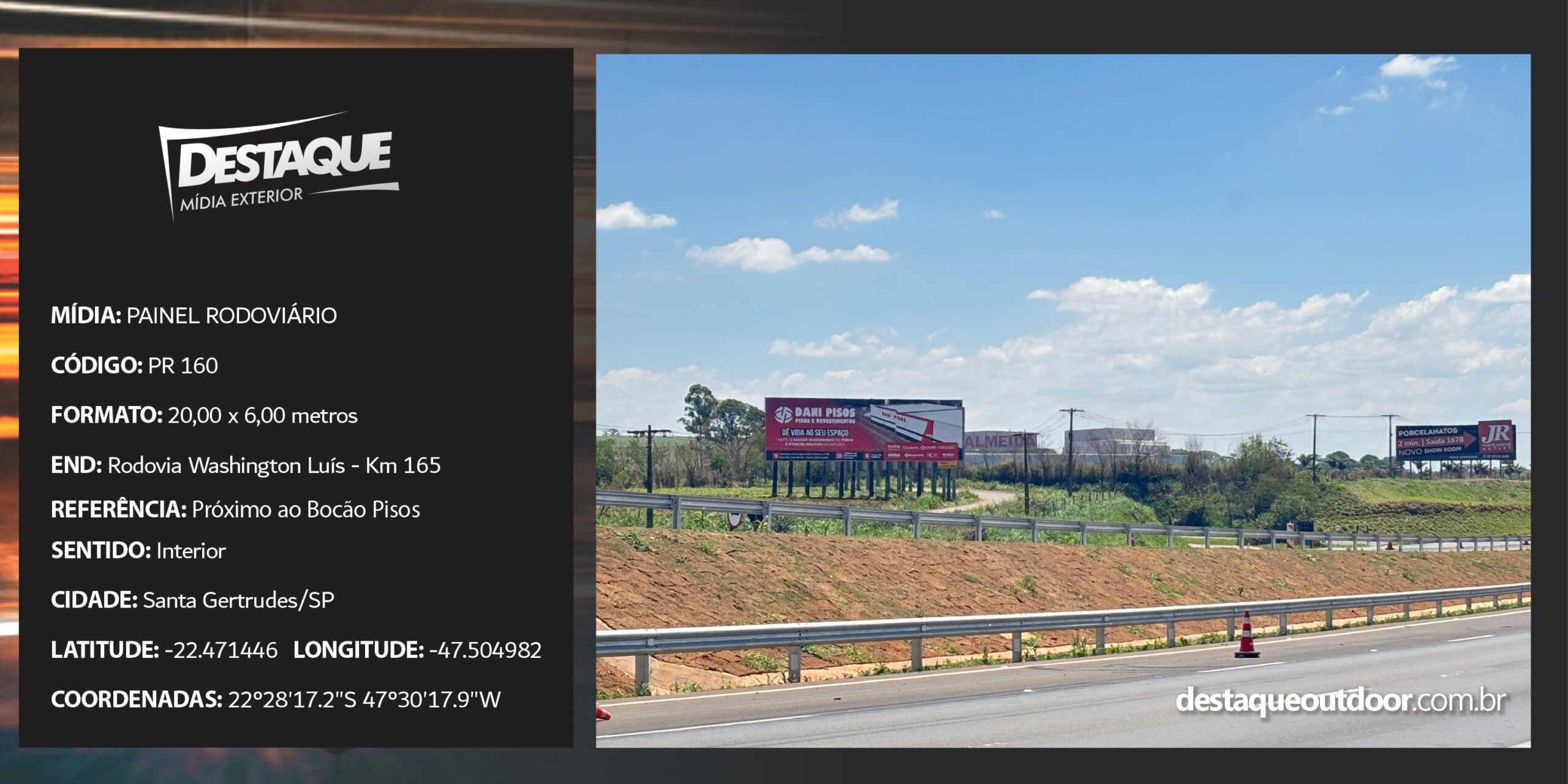 Cód. PR160 - Painel Rodoviário -20x6m