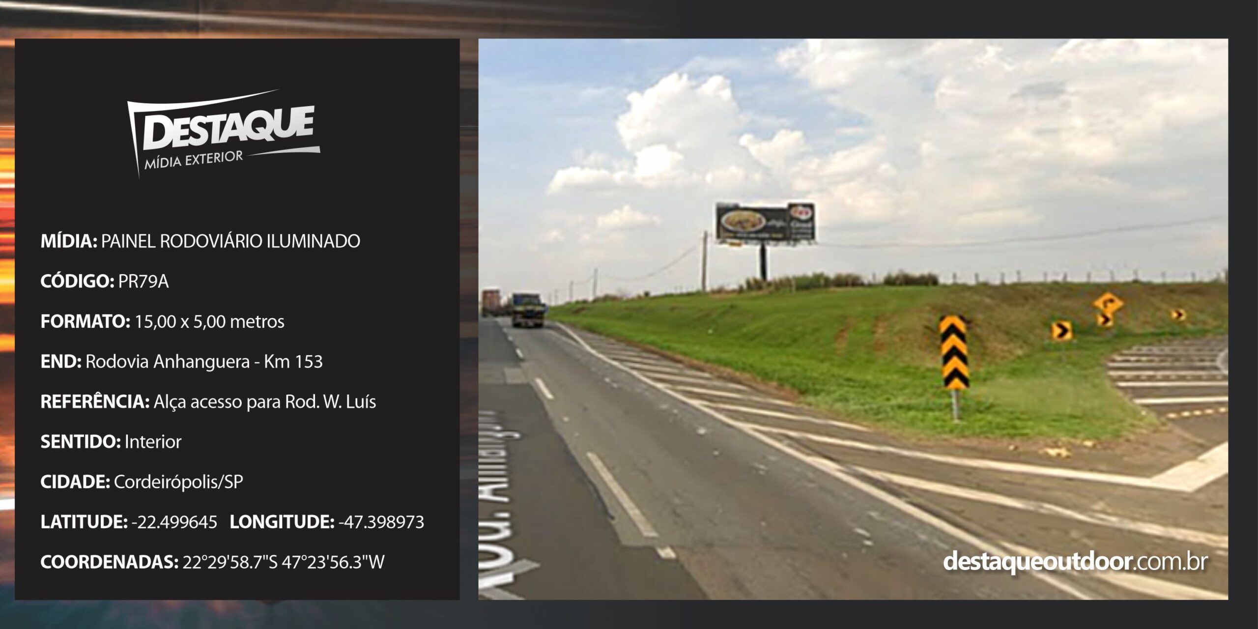 Cód. PR79iA - Painel Rodoviário - 15X5m - ILUMINADO