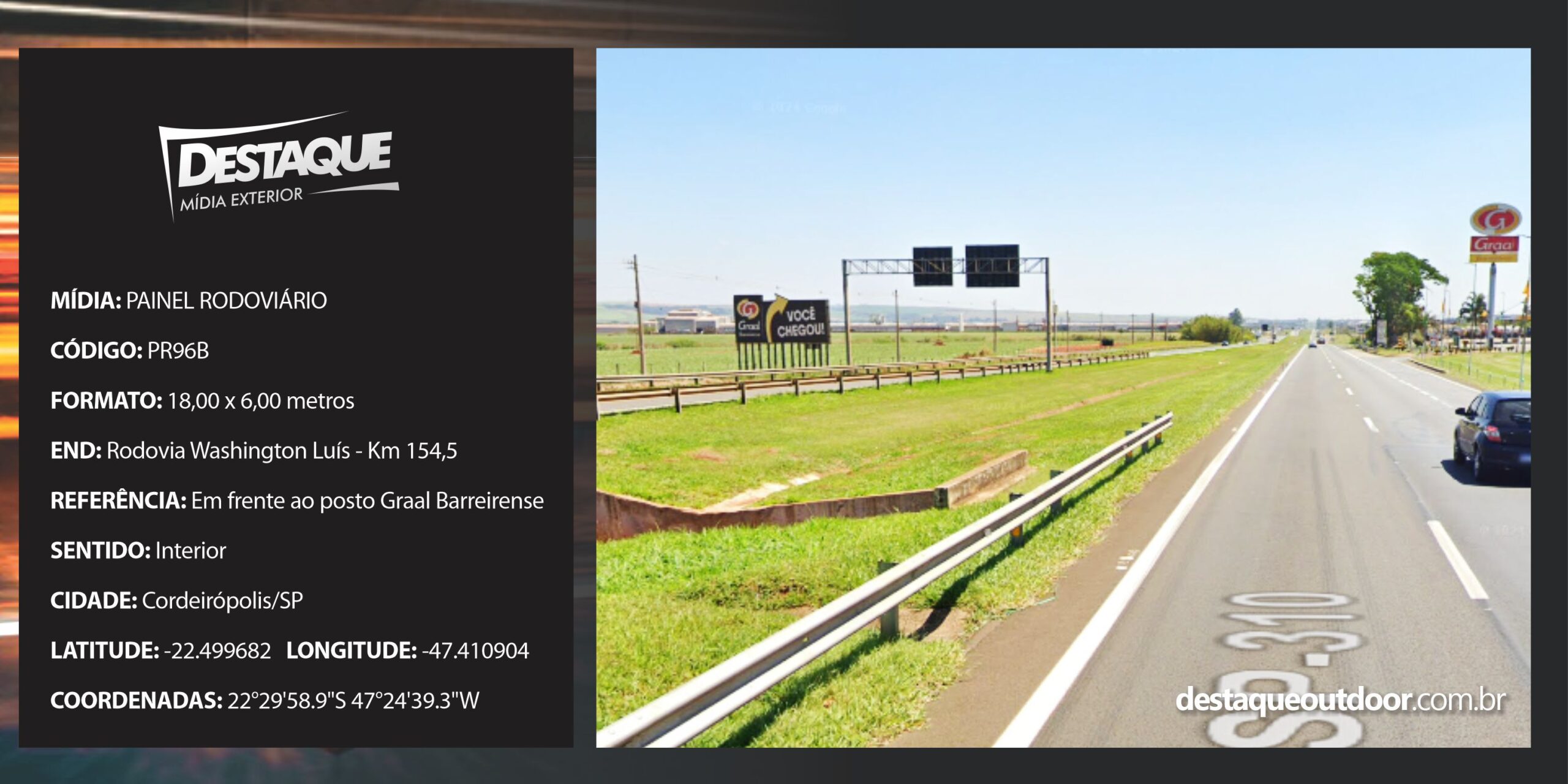 Cód. PR96B - Painel Rodoviário - 18x6m