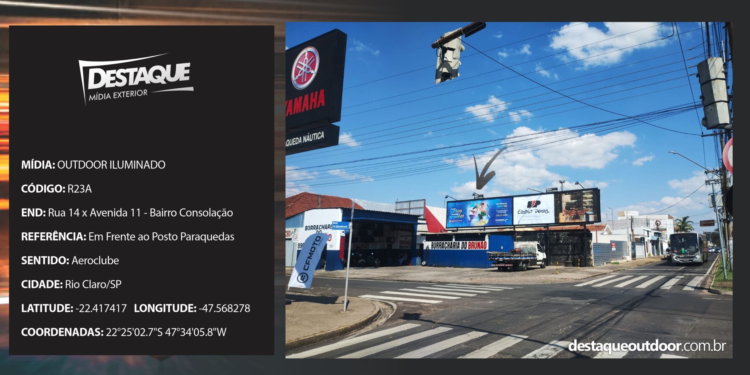 Cód. R23iA - ILUMINADO - Opcional Outdoor Duplo